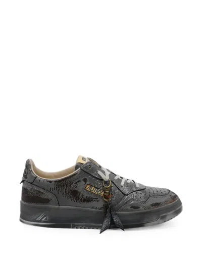 Autry Super Logo-patch Sneakers In Gray
