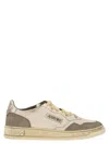 Autry Low Top Sneakers With Contrasting Leather Inserts In Multi