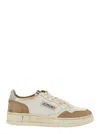 Autry 'super Vintage' Beige Low Top Sneakers With Logo Detail