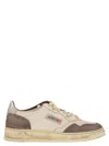 Autry Super Vintage Leather Sneakers In Neutral