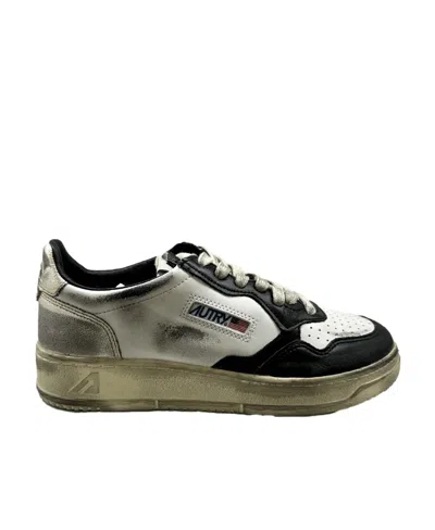 Autry Super Vintage Leather Sneakers In White