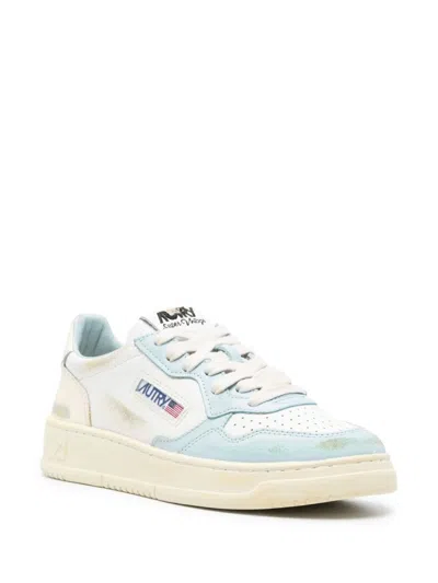 Autry Super Vintage Low Leather Trainers In White