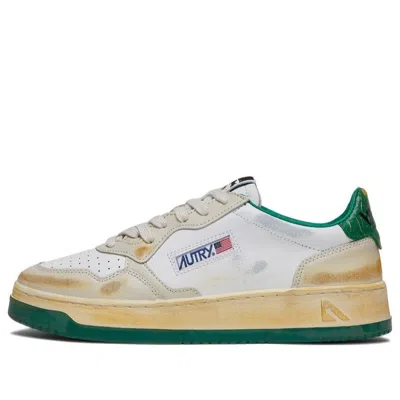 Autry Super Vintage Low Leather 'white Green'