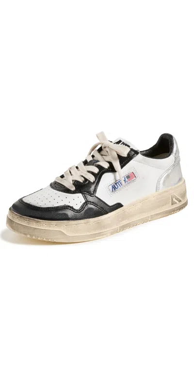 AUTRY SUPER VINTAGE LOW SNEAKERS 35 WHITE/BLACK/SILVER