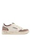 Autry Super Vintage Low Sneakers In Burn And Silver In Animal Print