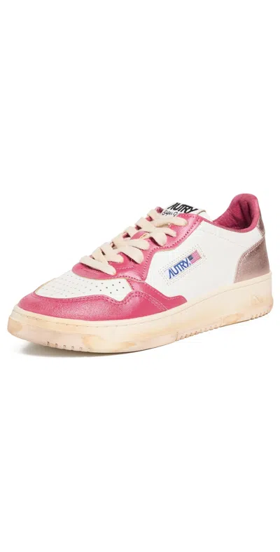 Autry Super Vintage Low Sneakers Wht/rose/copper