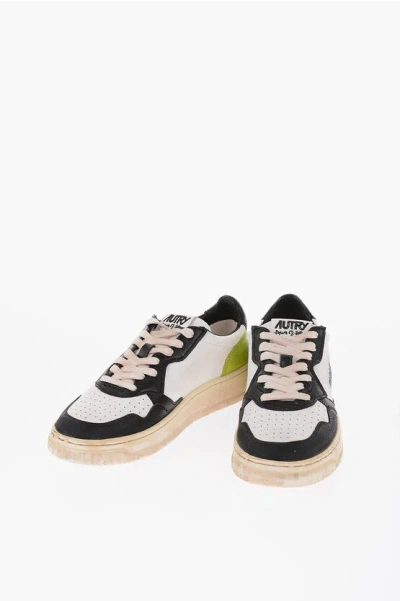 Autry Super Vintage Low Sneakers With Openwork Detail In Multi