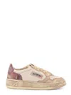Autry Super Vintage Low-top Leather Sneakers In Neutral
