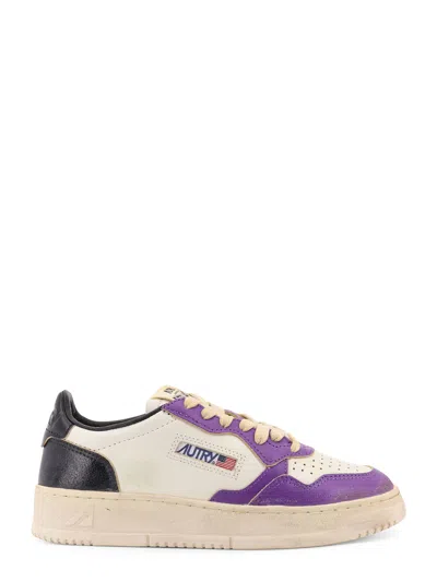 Autry Super Vintage Low-top Leather Sneakers In Multi