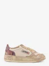 Autry Super Vintage Low-top Leather Sneakers In Neutral