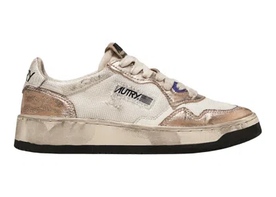 Pre-owned Autry Super Vintage Low (women's) Sneakers In White/metallic Pink