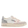 Autry Medalist Low Sneakers Super Vintage In White Rose And Blackboard Leather Shoes In Multi