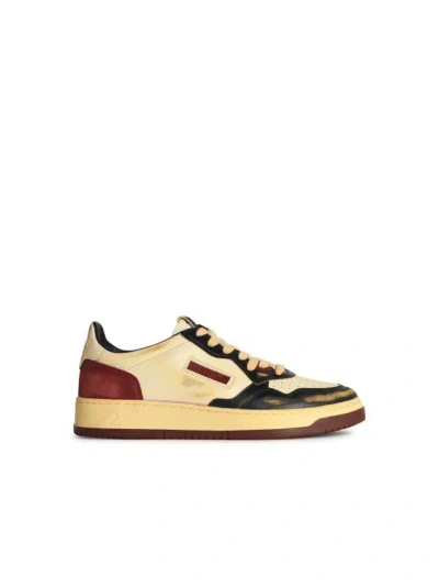 Autry Leather Sneakers Vintage Contrasting Panels In Multicolor