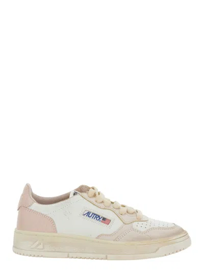 Autry "medalist Low Super Vintage" Sneakers In White Pch Grey