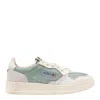 Autry Leather Perforated Toe Low Top Sneakers In Green