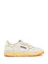 Autry Medalist Super Vintage Leather Sneakers In Goat/scrub White