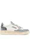 Autry Medalist Super Vintage Leather Sneakers In Neutrals