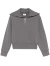 Autry Gray Cotton Sweatshirt With Zip