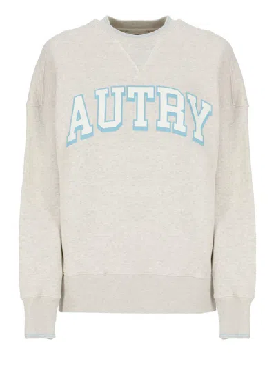 Autry Sweatshirt In Grey Cotton In Multi