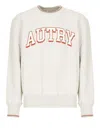 Autry Grey Cotton Blend Sweatshirt With Graphic Print In Neutral