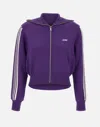 Autry Knitted Track Jacket Stripe Detailing In Purple