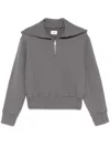 Autry Gray Cotton Sweatshirt With Zip