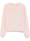 Autry Relaxed-fit Cropped Sweatshirt With Subtle Logo Detail In Pink