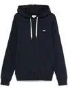 Autry Navy Cotton Hoodie With Drawstring Hood And Contrast Logo In Blue