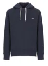 Autry Navy Cotton Hoodie With Drawstring Hood And Contrast Logo In Blue