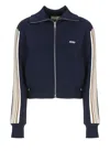 Autry High Neck Zip-up Sweatshirt In Blue