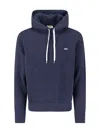 Autry Navy Cotton Hoodie With Drawstring Hood And Contrast Logo In Blue