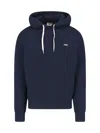 Autry Hooded Sweatshirt Drawstring Ribbed Cuffs In Blue