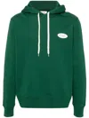 Autry Fleeced Cotton Hoodie With Printed Logo In Green