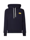 Autry Blue Jersey Hoodie Sweatshirt With Printed Logo In Jersey Blue