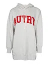 Autry Cotton Hoodie Sweatshirt With Logo In Melange