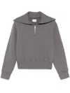 Autry Gray Cotton Sweatshirt With Zip In Multicolor