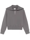 Autry Gray Cotton Sweatshirt With Zip In Multicolor