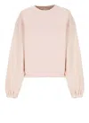 Autry Relaxed-fit Cropped Sweatshirt With Subtle Logo Detail In Pink