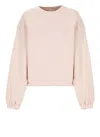 Autry Relaxed-fit Cropped Sweatshirt With Subtle Logo Detail In Pink