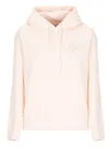 Autry Hooded Sweatshirt With Logo Embroidery And Elasticized Edges In Pink
