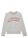Autry Grey Cotton Blend Sweatshirt With Graphic Print In Gray