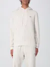 Autry Cropped Light Grey Hoodie Sweater With Relaxed Fit In White