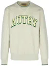 Autry Grey Cotton Blend Sweatshirt In White