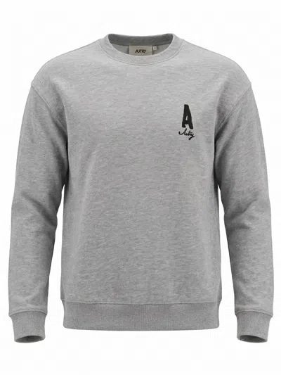 Autry Heritage Sweatshirt With Washed Effect In Gray