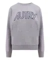 Autry Embroidered Logo Crewneck Sweatshirt In Grey