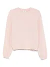 Autry Relaxed-fit Cropped Sweatshirt With Subtle Logo Detail In Pink