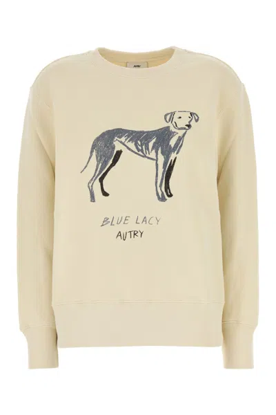 AUTRY AUTRY CREAM COTTON MAIN WOM SWEATSHIRT