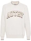 Autry Logo Print Crewneck Sweatshirt In White