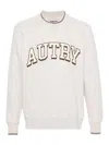 Autry Logo Print Crewneck Sweatshirt In White