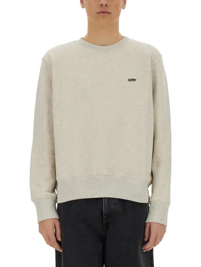 Autry Sweatshirt With Embroidered Logo Unisex In Neutral